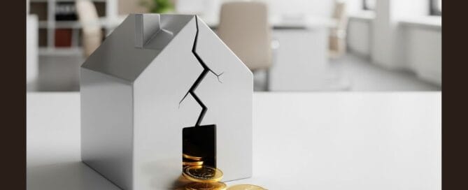 Salvadanaio a forma di casa rotto, a rappresentare i migliori consigli per vendere casa a Milano ed evitare errori.
