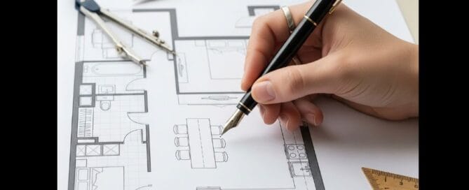 Progetto di valorizzazione immobiliare: un professionista modifica la planimetria di un appartamento per aumentarne il valore.